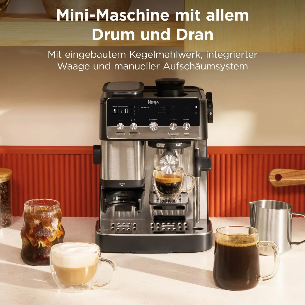 NINJA Luxe Café MINI Kaffeemaschine mit Mahlwerk, kompakt, vielseitig, benutzerfreundlich 2