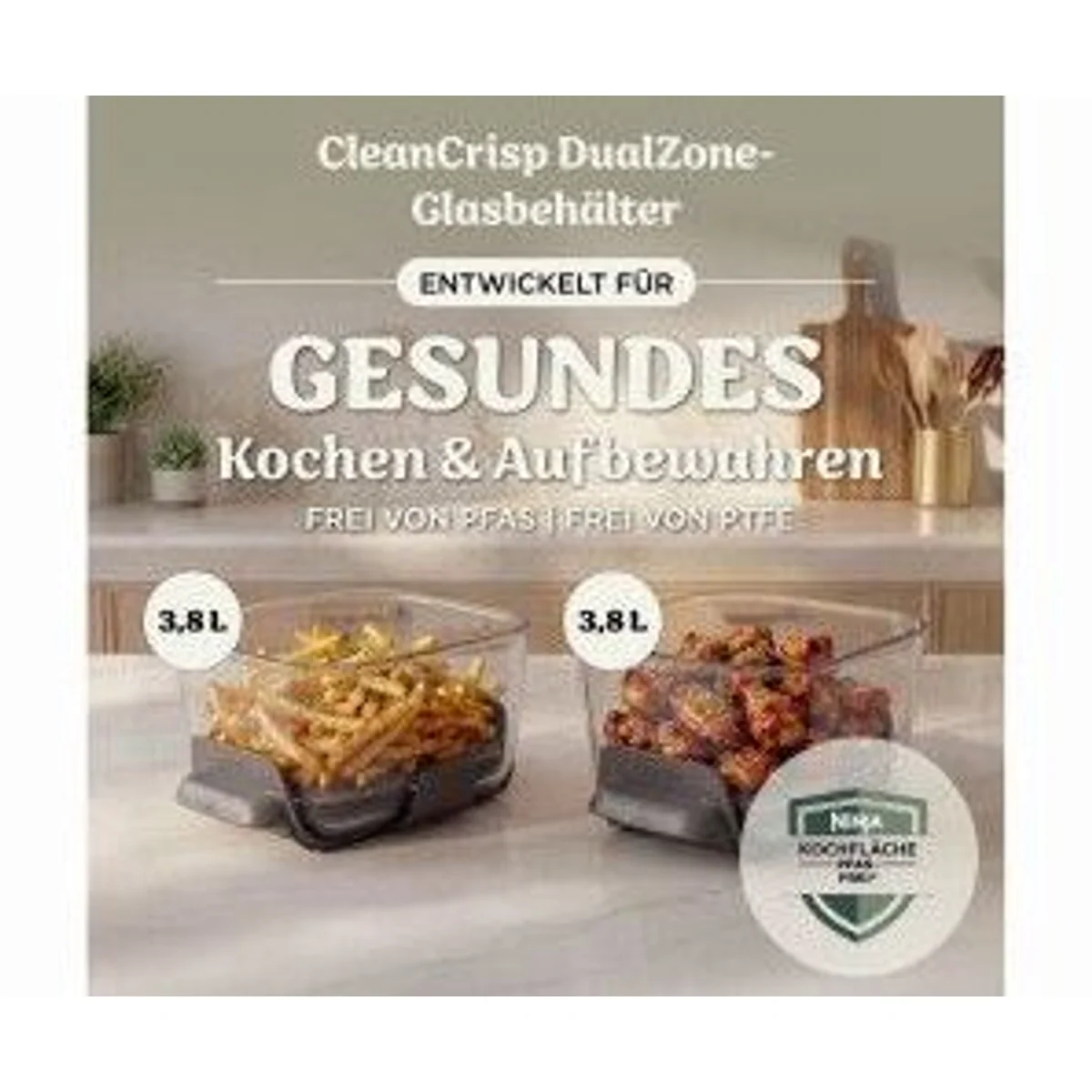 Ninja CRISPi DualZone DD102EUIV2, vielseitige Frittierfunktion, große Kapazität, einfache Bedienung 4