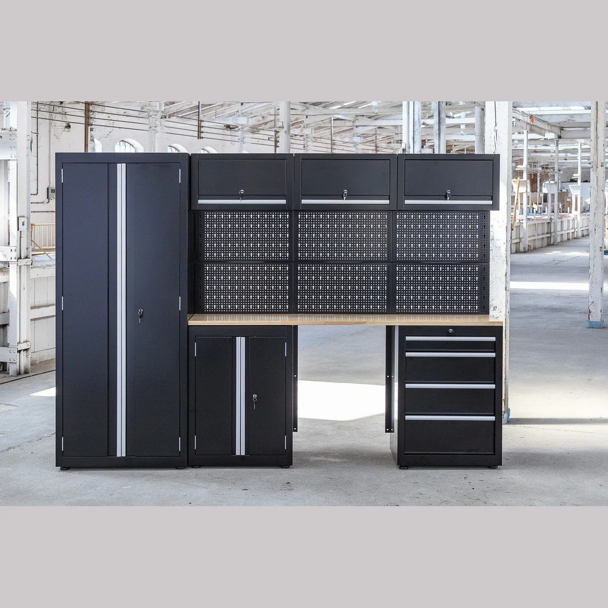 ONDIS24 Werkstatt-Set 260cm, robust und vielseitig — viel Stauraum, teilvormontiert, hochwertige Materialien 2