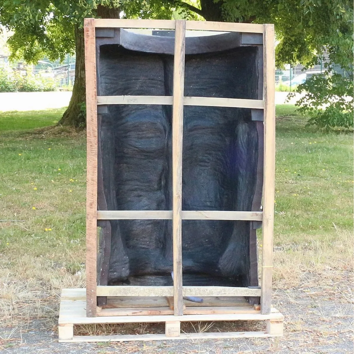 Oriental Galerie Buddha Brunnen Wasserwand, handgearbeitet aus Lavastein — 150 cm hoch, frostsicher, beruhigende Atmosphäre 4
