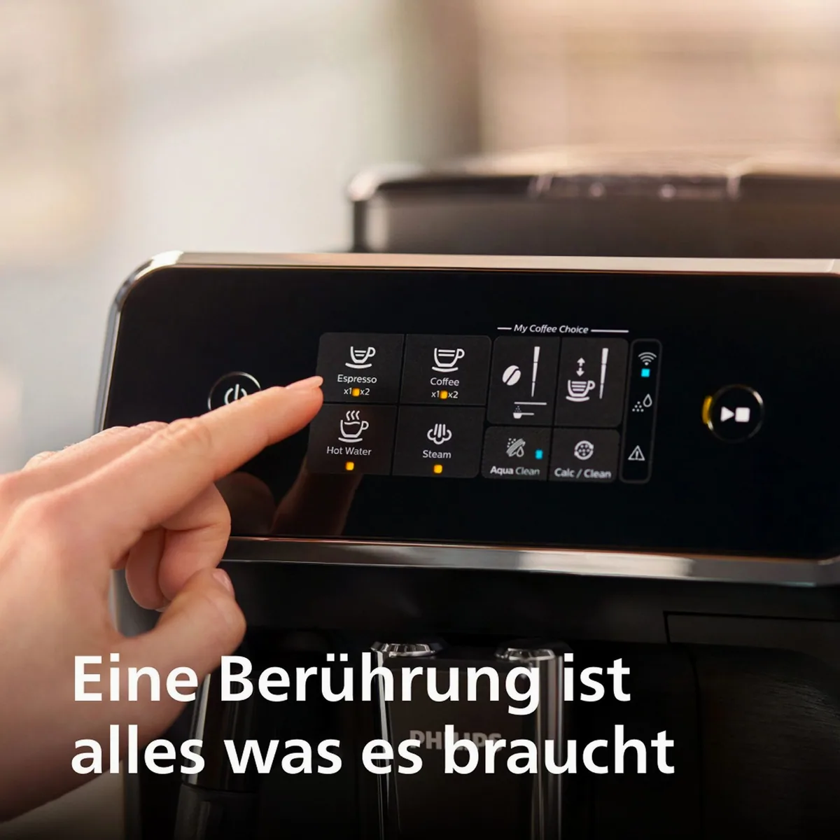 Philips EP2220/10 Kaffeevollautomat, 2 Kaffeespezialitäten, Panarello Milchschäumer, anpassbare Aromastärke 5