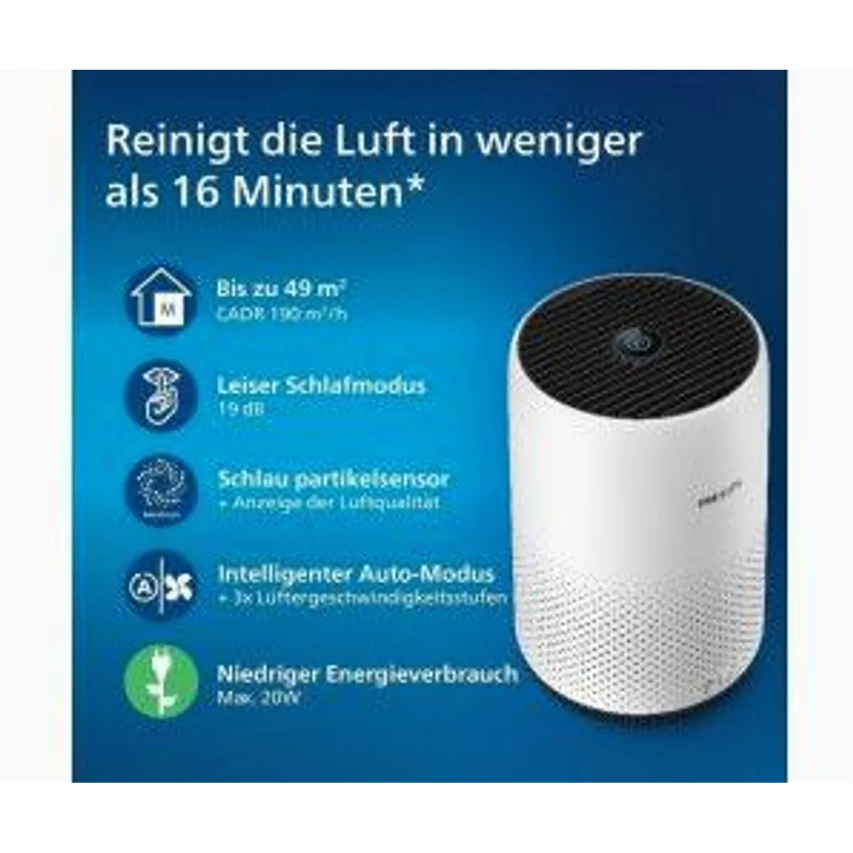 Philips Luftreiniger Series 800, effektive Luftreinigung, kompakte Bauweise, leiser Betrieb 2