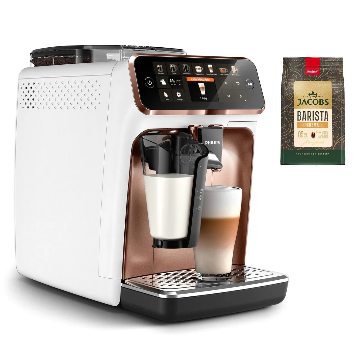 Philips 5400 Series EP5443/70, 12 Kaffeespezialitäten, LatteGo Milchsystem