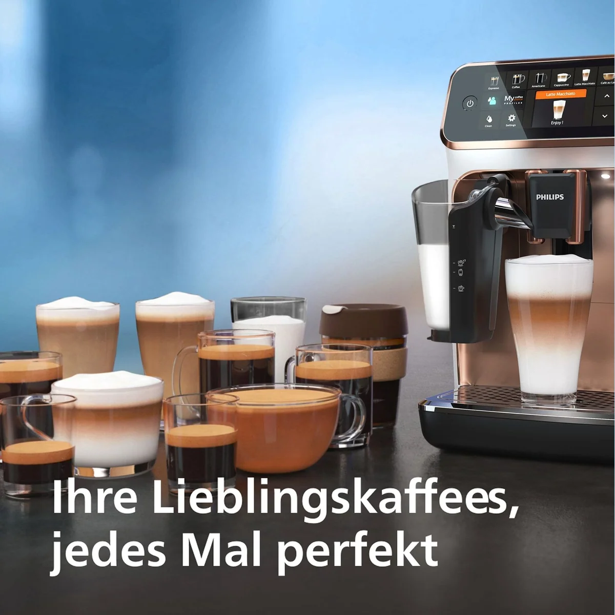 Philips 5400 Series EP5443/70, 12 Kaffeespezialitäten, LatteGo Milchsystem 5