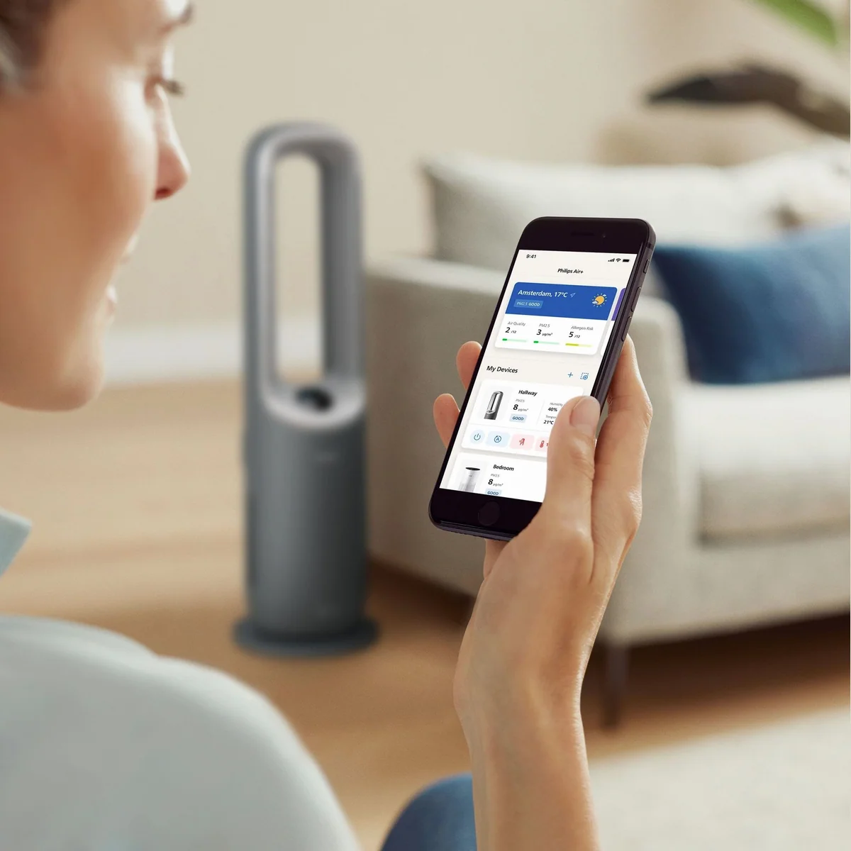 Philips Air Performer AMF870, 3-in-1 Luftreiniger, Ventilator & Heizlüfter — für Räume bis 70 m² 4