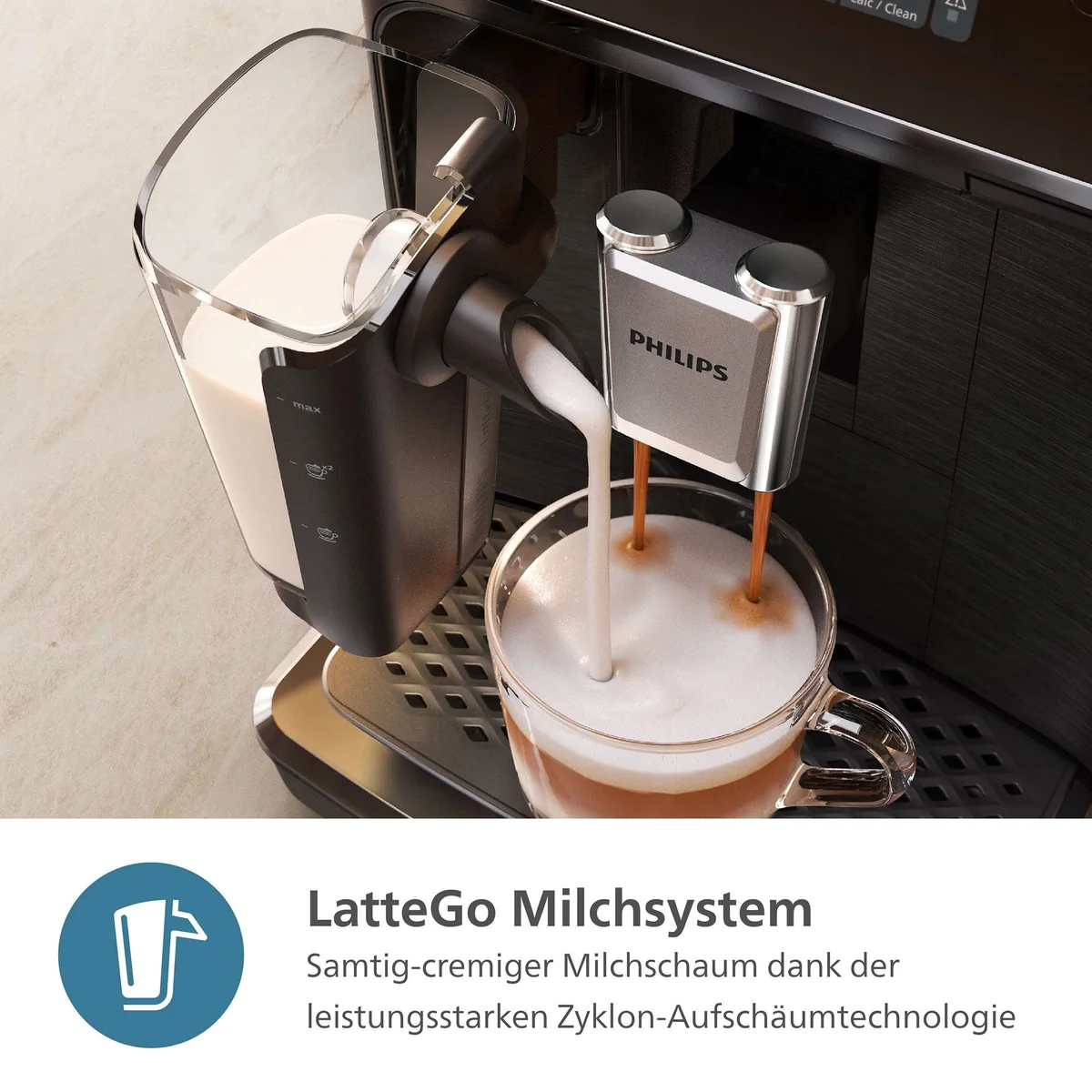 Philips Kaffeevollautomat EP2333/40, 4 Kaffeespezialitäten, modernes Touchdisplay 4