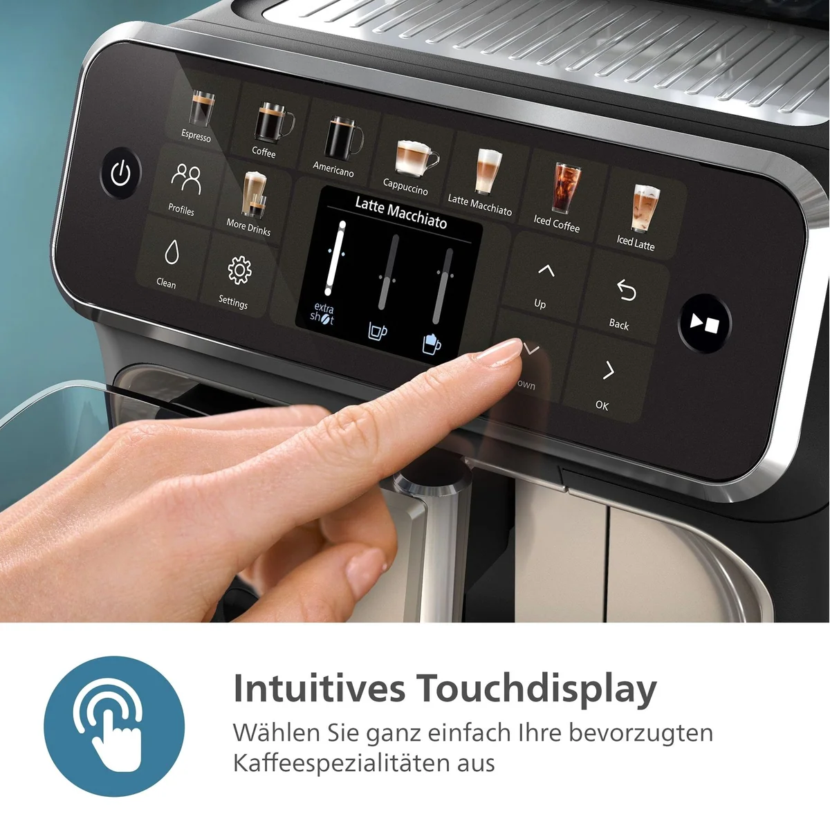 Philips 5500 Series Kaffeevollautomat, 20 Kaffeespezialitäten, LatteGo-Milchsystem, SilentBrew Technologie 5