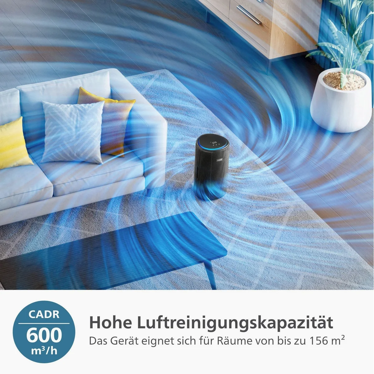 Philips AC4221/11 PureProtect Pro Luftreiniger, 600 m³/h Leistung, leise & effizient 3