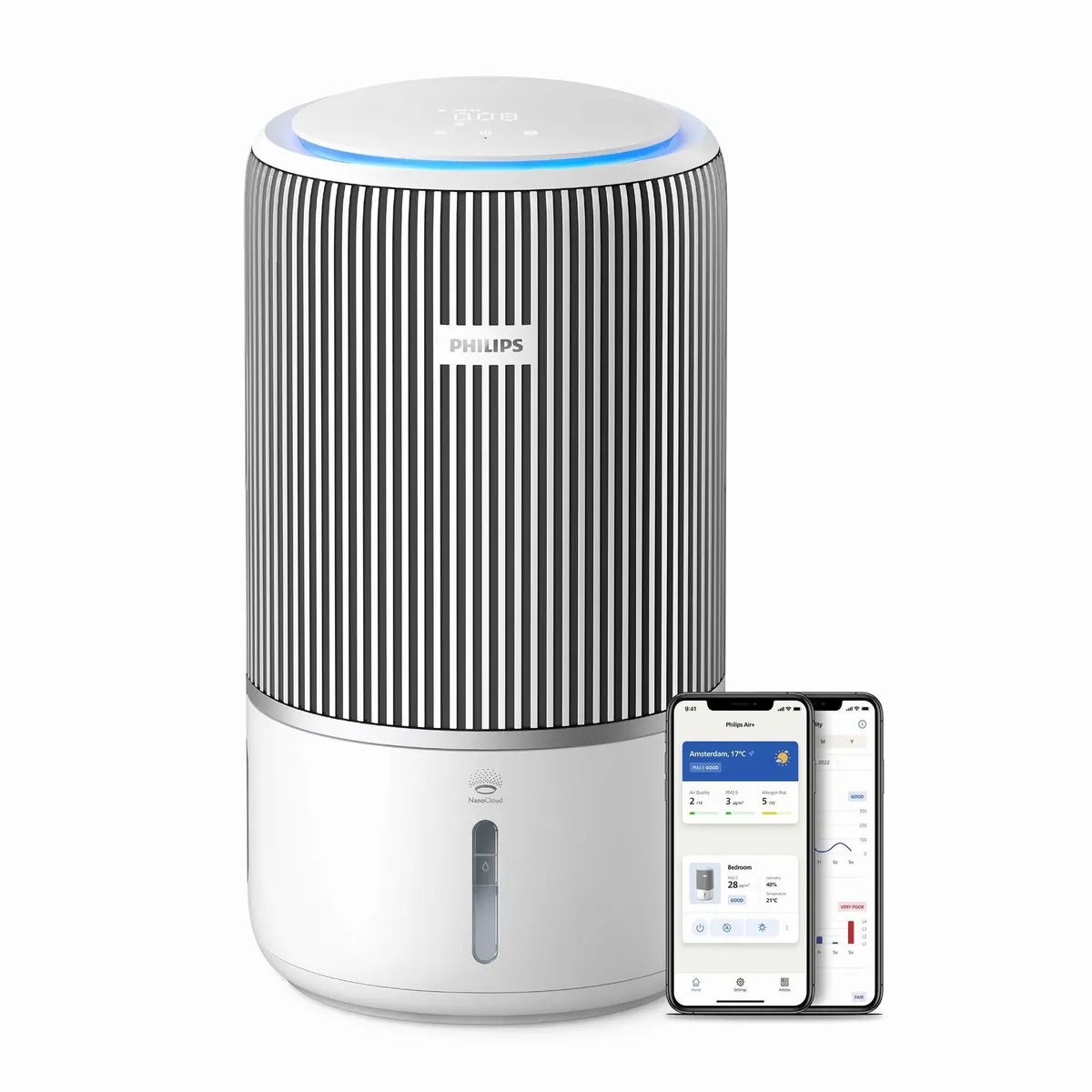 Philips AC3420/10 PureProtect Water Kombigerät, Luftreiniger & Befeuchter für 78 m²
