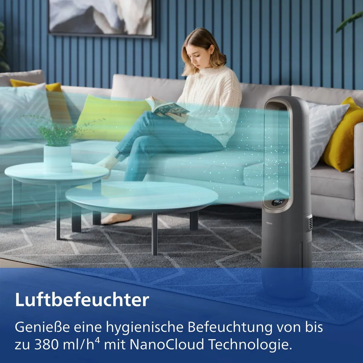 Philips AMF970/10 AirPerformer, 4-in-1 Luftreiniger für 48 m² — Reinigen, Heizen, Kühlen, Befeuchten 4