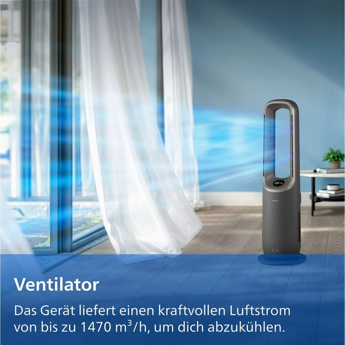 Philips AMF970/10 AirPerformer, 4-in-1 Luftreiniger für 48 m² — Reinigen, Heizen, Kühlen, Befeuchten 5