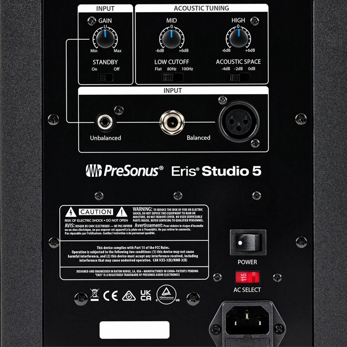 Presonus Eris Studio 5 Aktive Monitor-Box, 80 W Class-AB, präziser Klang 3