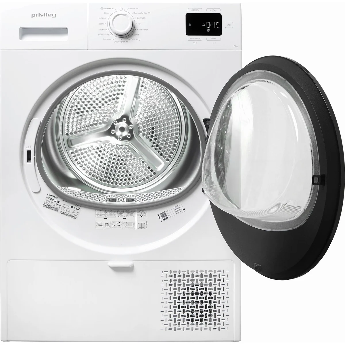 Privileg PT 840D W Wärmepumpentrockner, Knitterschutz, Energieeffizienzklasse A++ 2