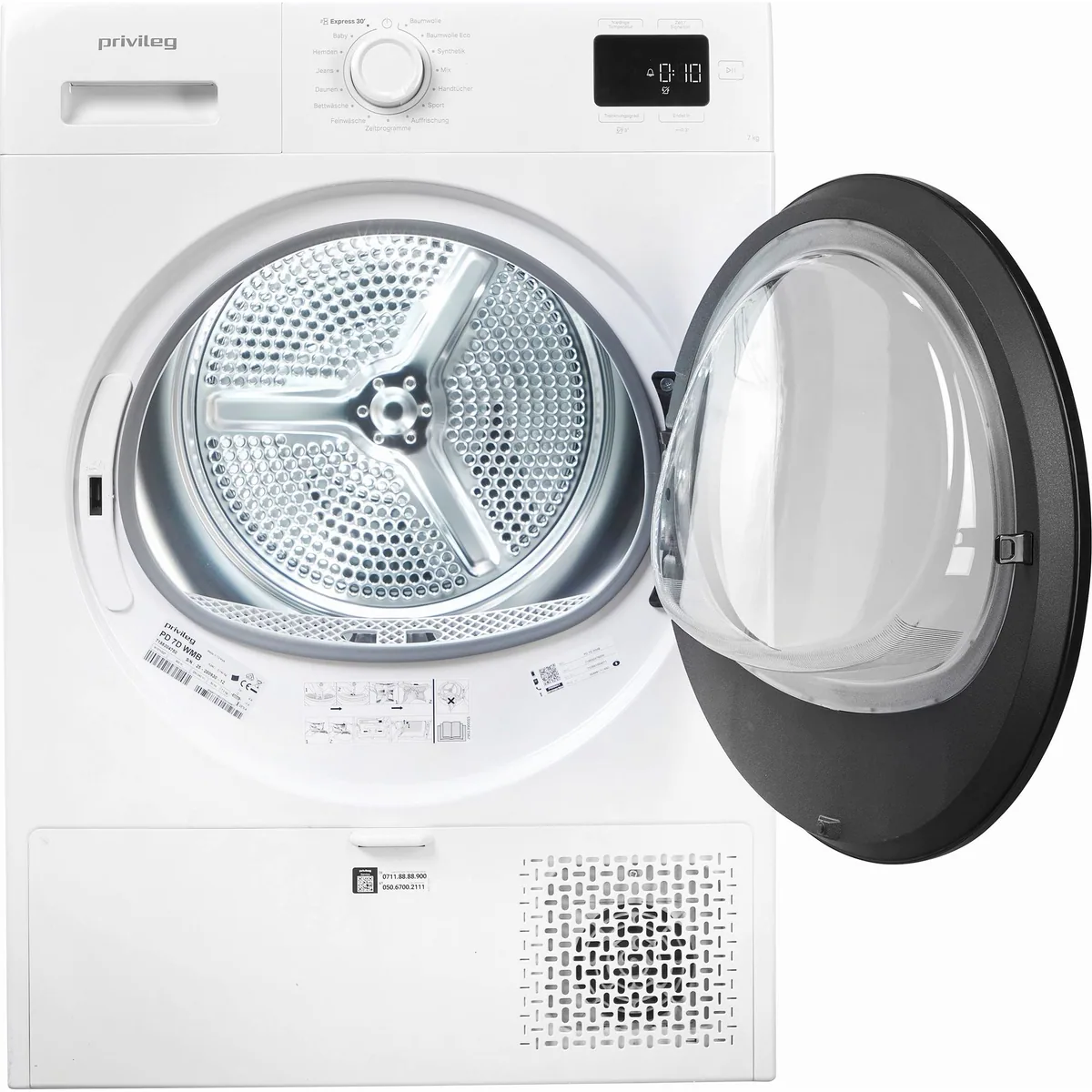 Privileg PD 7D WMB Wärmepumpentrockner, Knitterschutz und energieeffizienter Betrieb 2