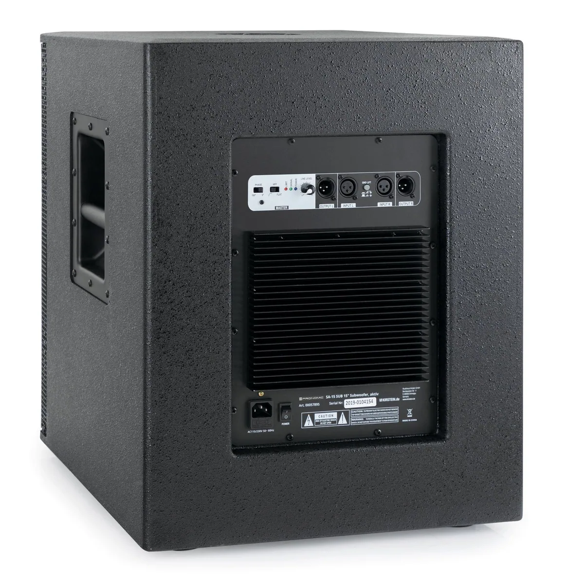 Pronomic SA-15 SUB Aktiv Subwoofer, kraftvoller 15" Speaker, 350 W RMS, robustes Gehäuse 3