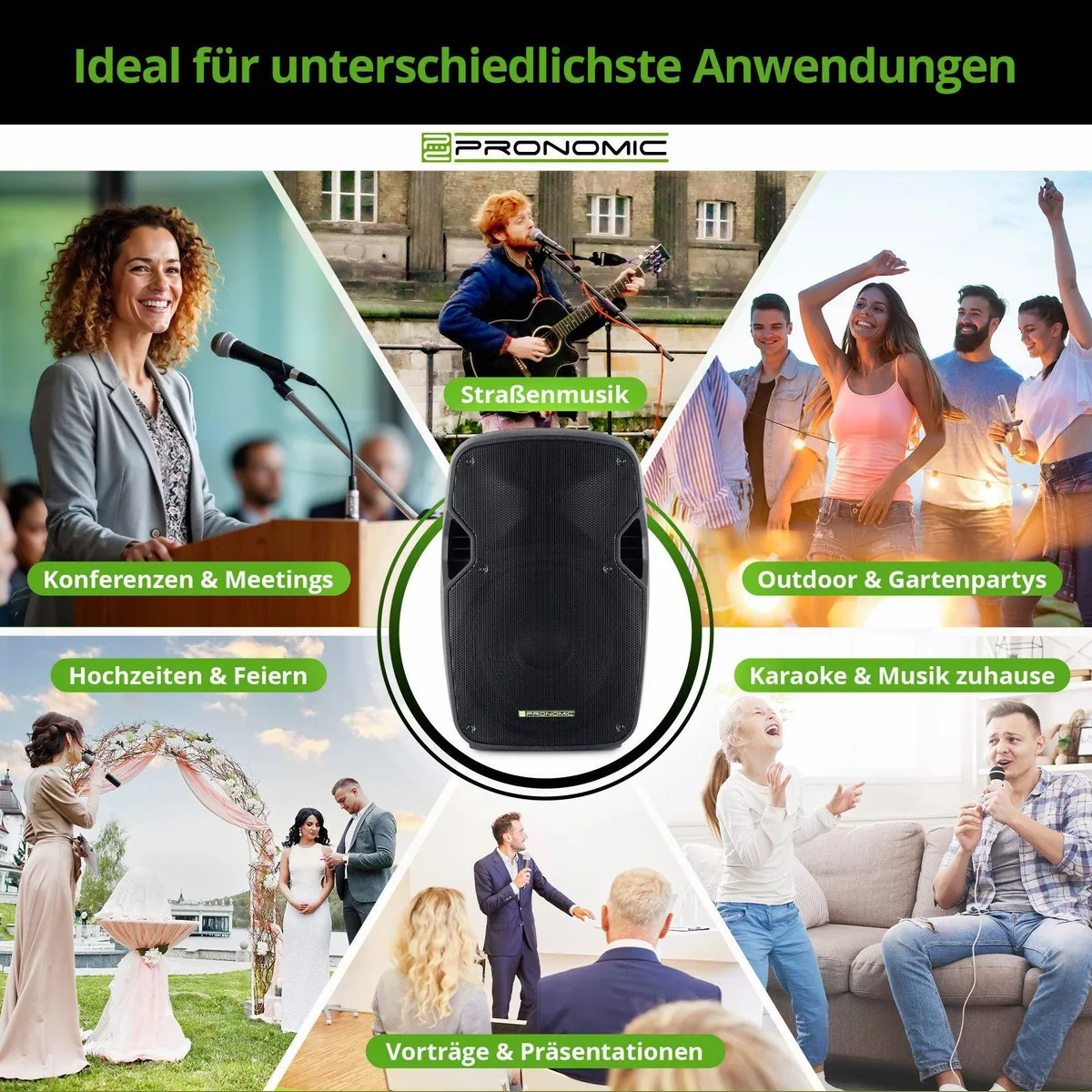 Pronomic MOVE 12MA-A Akku-Aktivbox, mobil, kraftvoll, vielseitig — 30 W, Bluetooth, Funkmikrofon 4