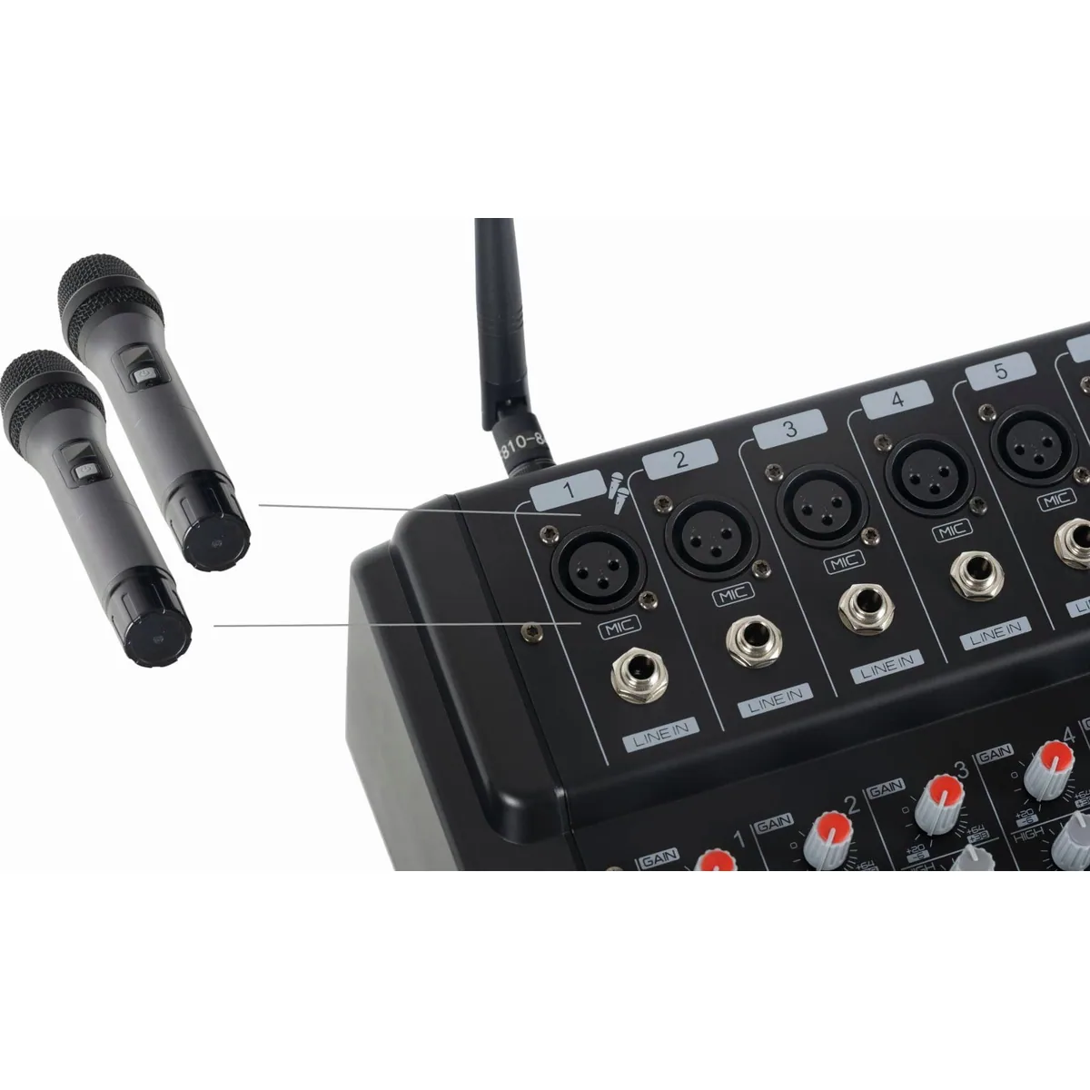 Pronomic Powermake 1200 Mischpult, 12 Kanäle, Bluetooth & USB-Recorder 4