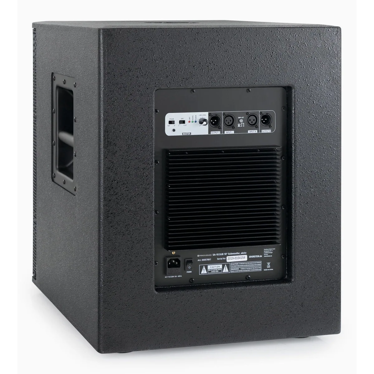 Pronomic SA-18 SUB Aktiv Subwoofer, kraftvoller 18" Speaker, 350 W Leistung 3