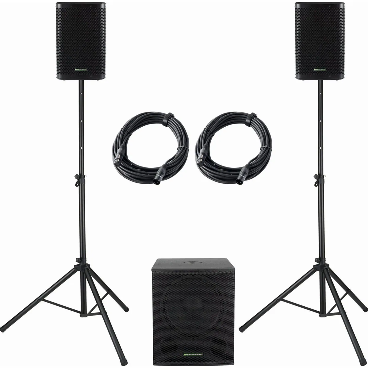 Pronomic Powerstage Concert 1508 2.1 Aktiv-PA-Set, 700 W RMS Leistung, vielseitige Einsatzmöglichkeiten
