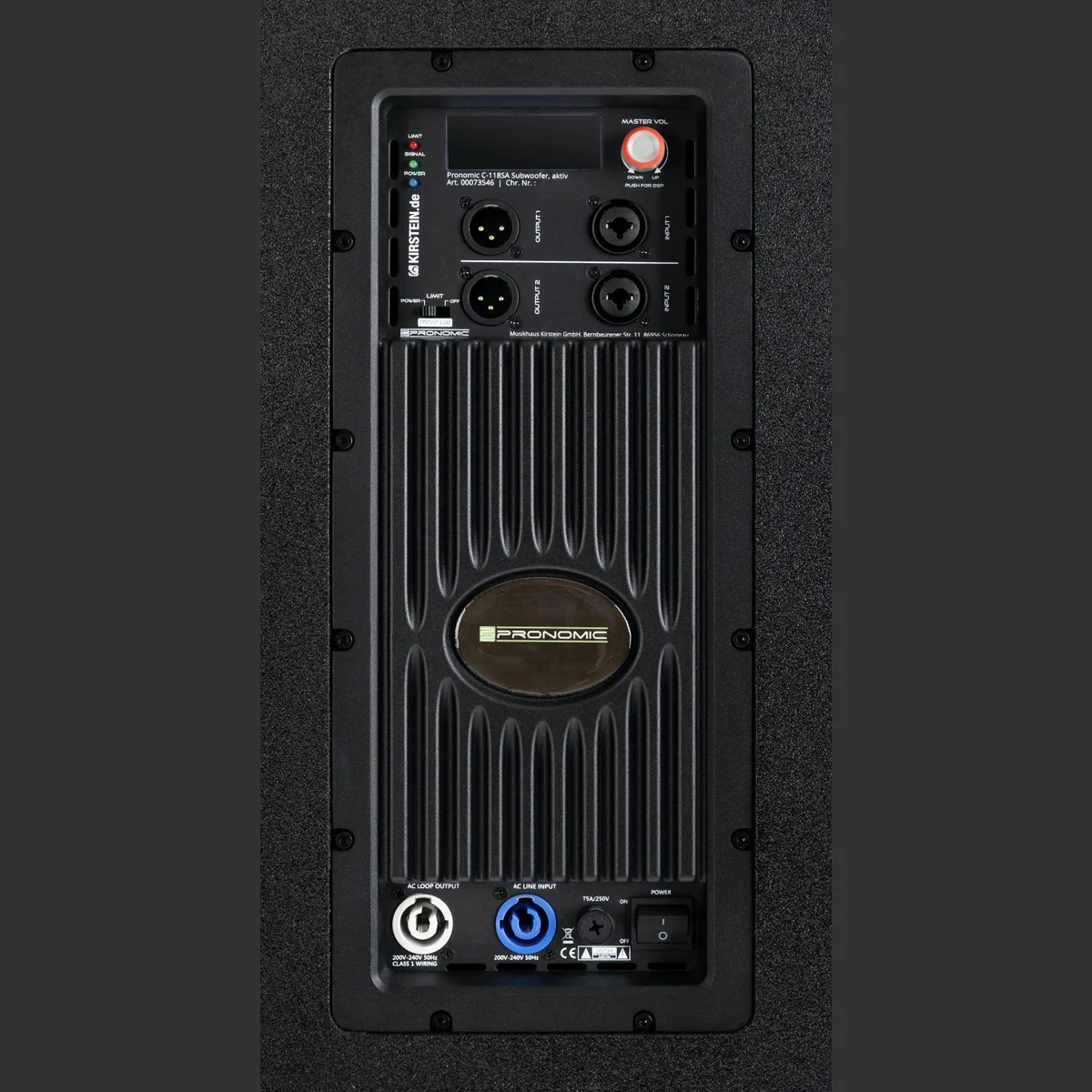 Pronomic C-118SA Aktiv Subwoofer, 800 W RMS, 18" Lautsprecher, DSP-Presets 4