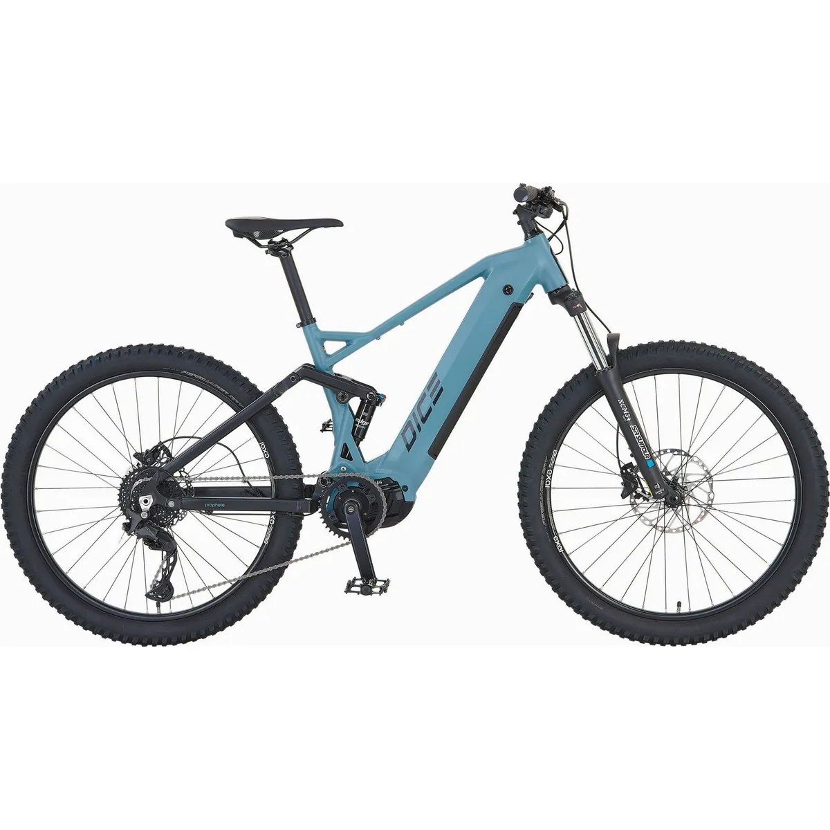 Prophete Dice 4.0 E-Mountainbike, 10-Gang Shimano Cues, Mittelmotor 250W, 480 Wh Akku