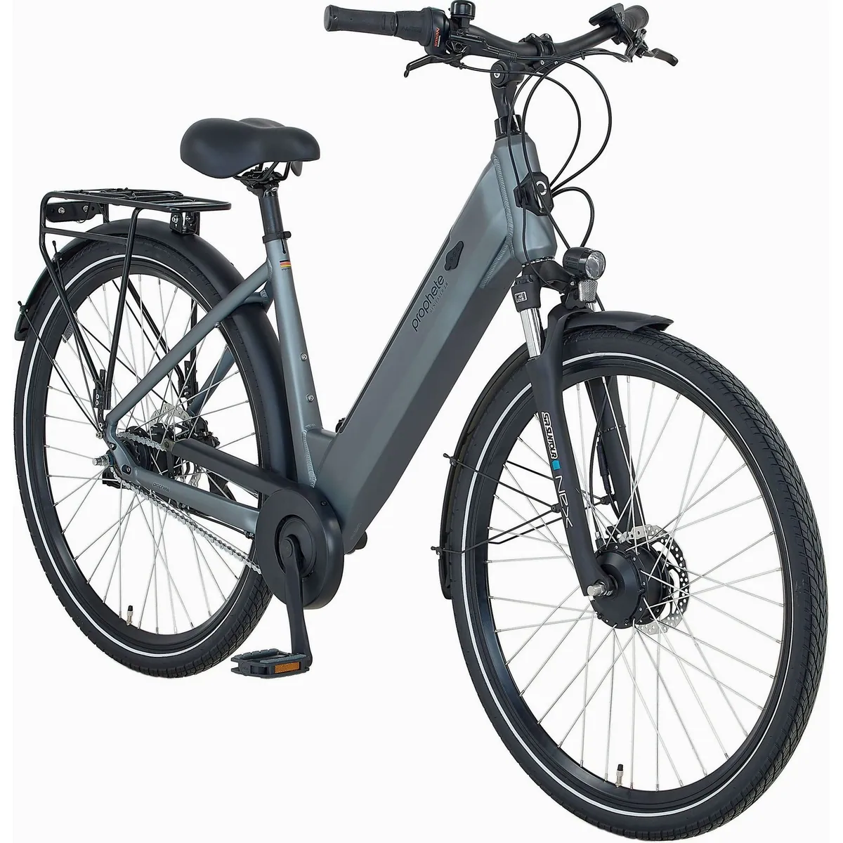 Prophete Geniesser 2.8 E-Bike, 250 W Frontmotor, 7-Gang Nabenschaltung — Komfort, Reichweite, Sicherheit 2