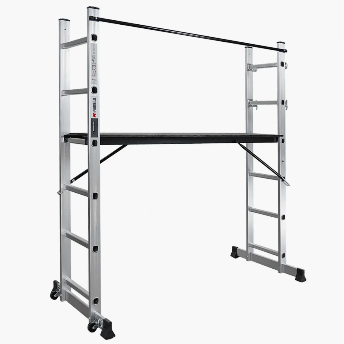 PROREGAL MULTISTEP 3-in-1 Aluminiumleiter, vielseitig einsetzbar, 150 kg Traglast