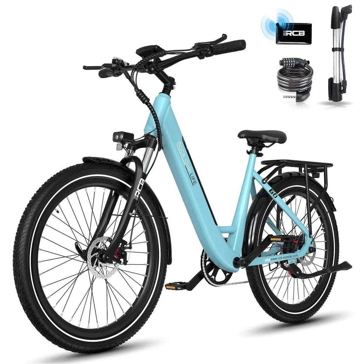 RCB E-Bike Pedelec G6, kraftvoller Motor, smarte App-Steuerung, 80-120 km Reichweite