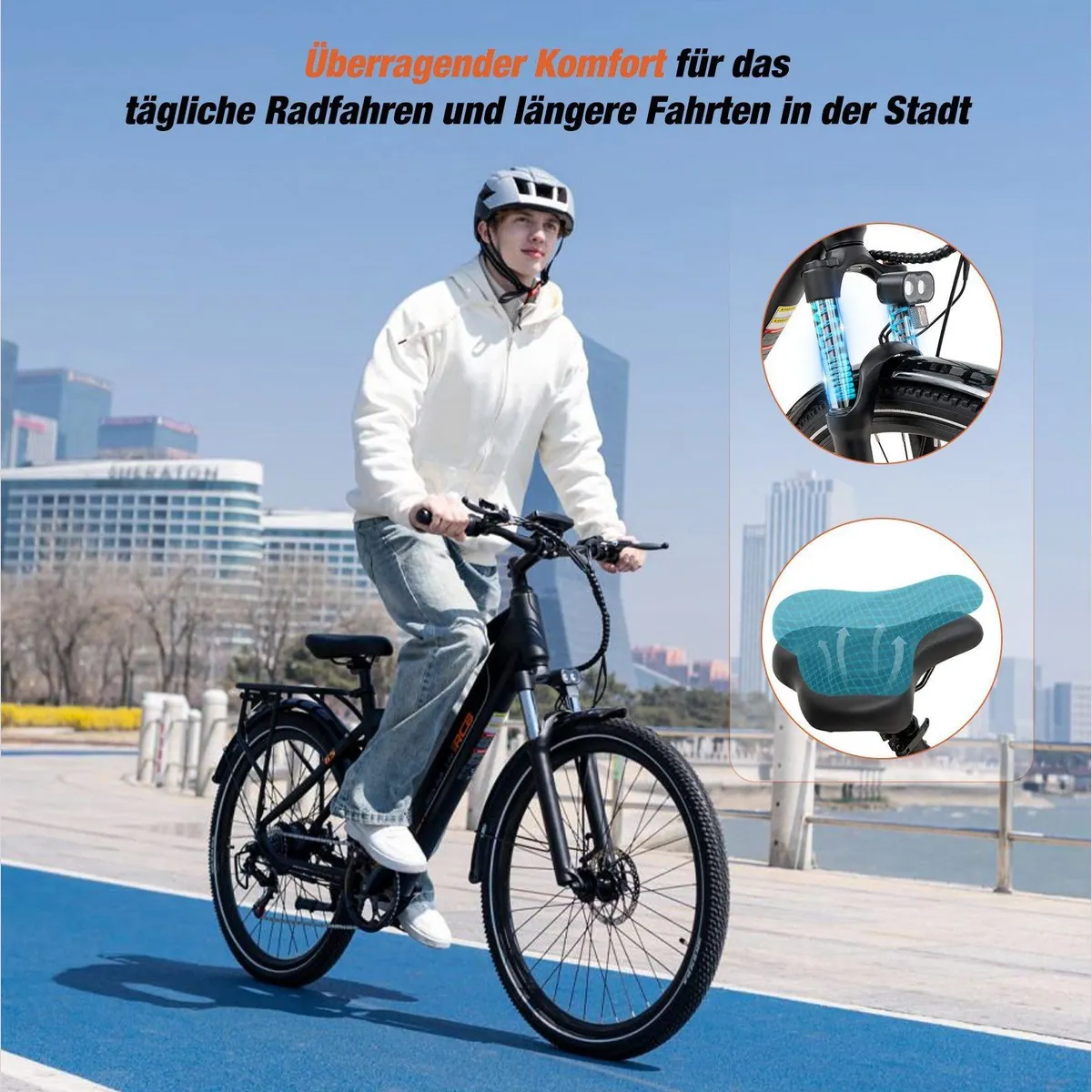 RCB E-Bike Pedelec G5, 468 Wh Akku, 7-Gang-Schaltung, kraftvoller Motor 4