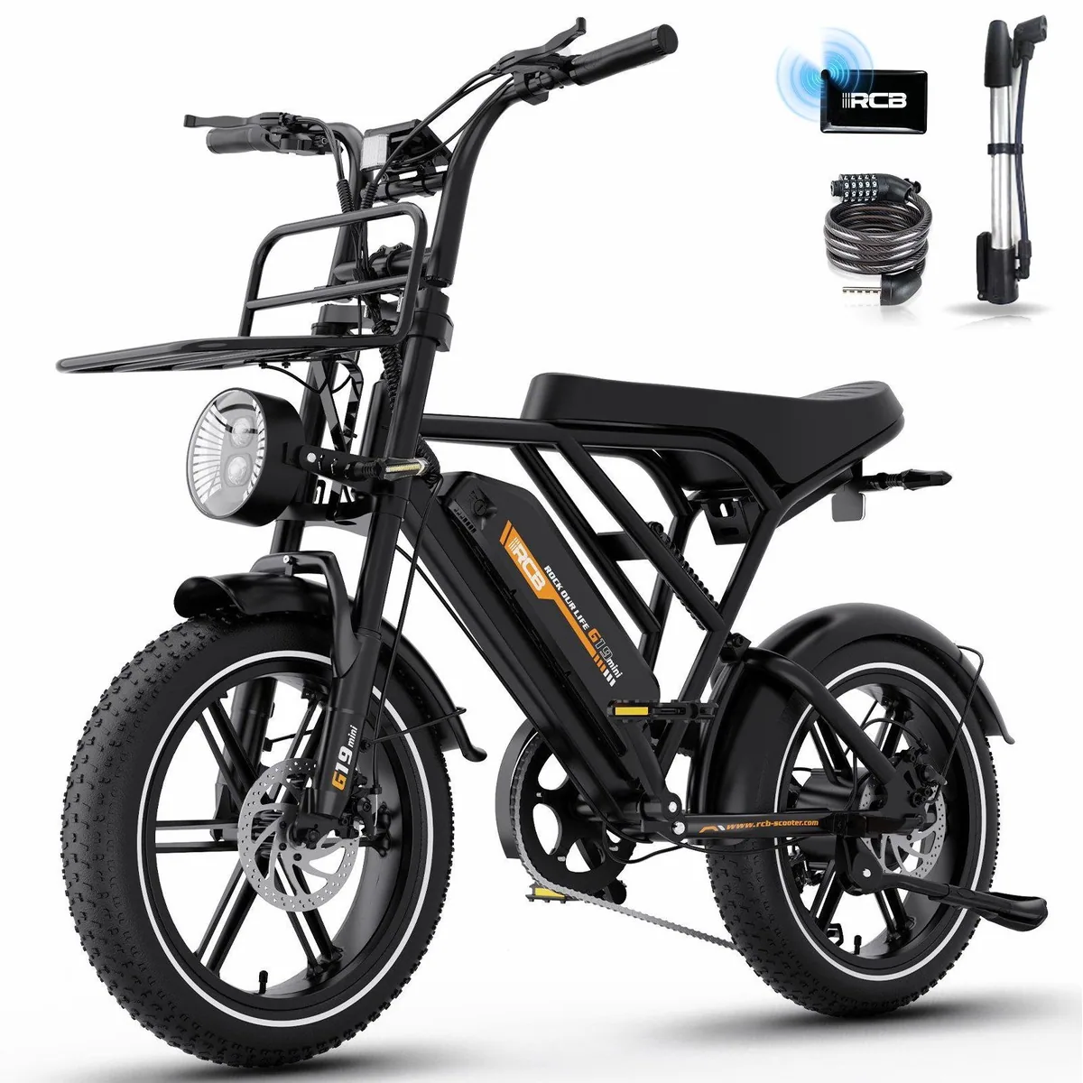 RCB G19 mini E-Bike Pedelec, kraftvoller Heckmotor, 70-100 km Reichweite