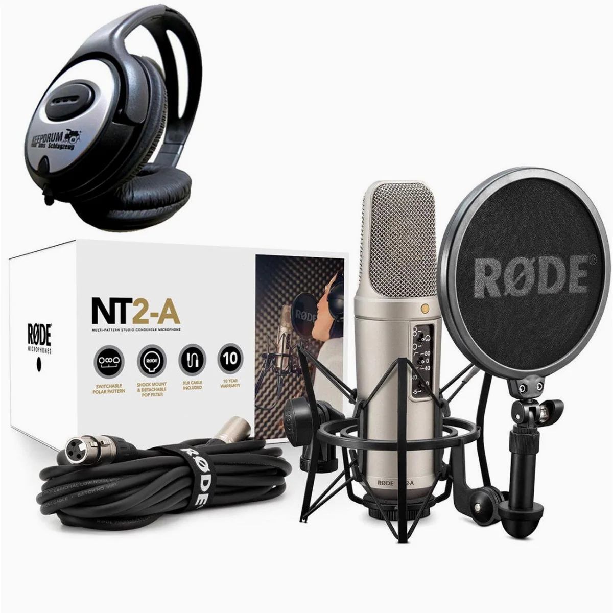 RØDE NT2-A Mikrofonset, vielseitige Richtcharakteristik, extrem niedriges Eigenrauschen