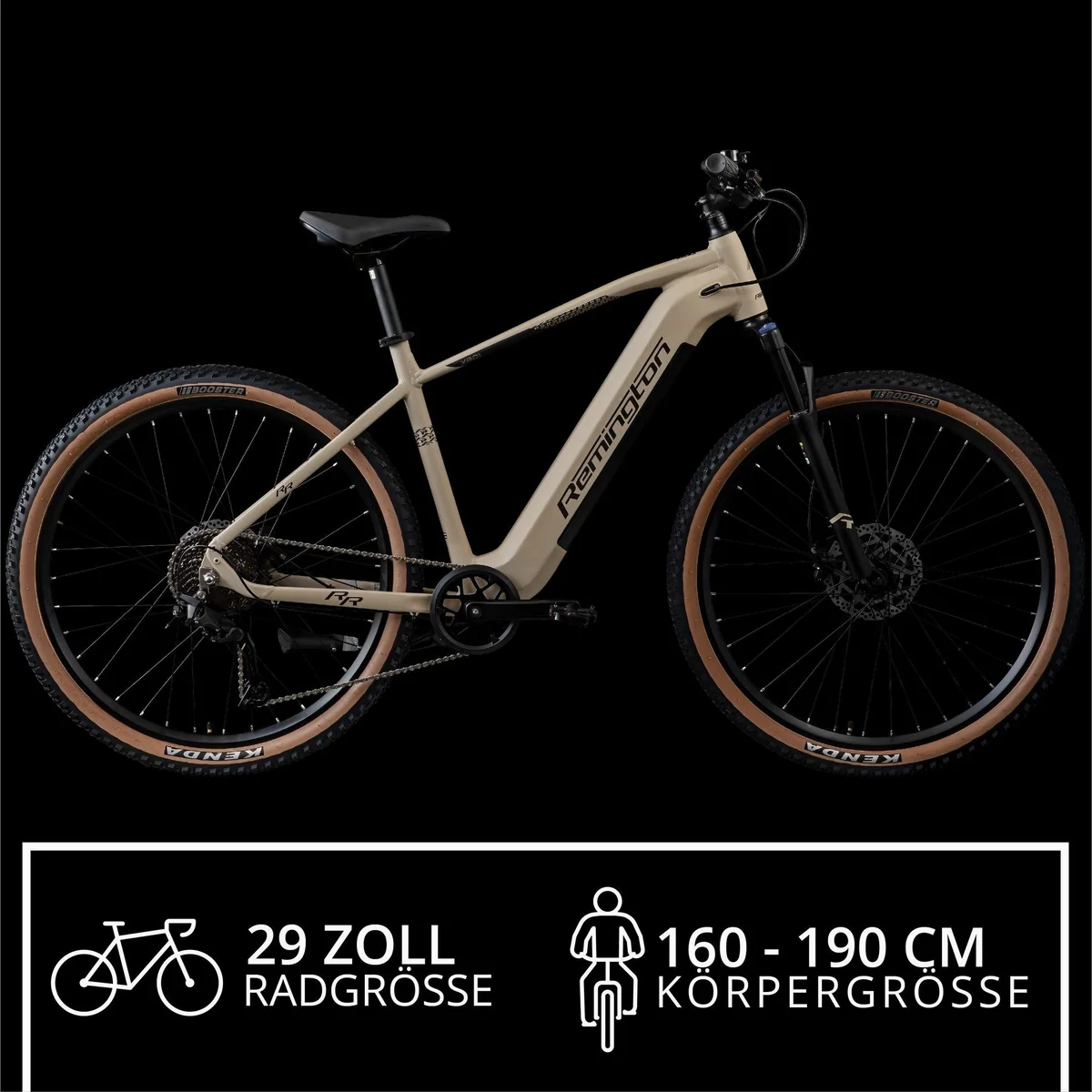 Remington XR01 E-Bike Mountainbike, 10 Gänge, 550 Wh Akku, Hydraulische Scheibenbremsen 2