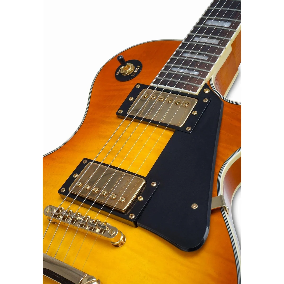 Rocktile Pro L-200 E-Gitarre, Mahagoni-Korpus, 2 Humbucker Tonabnehmer 4