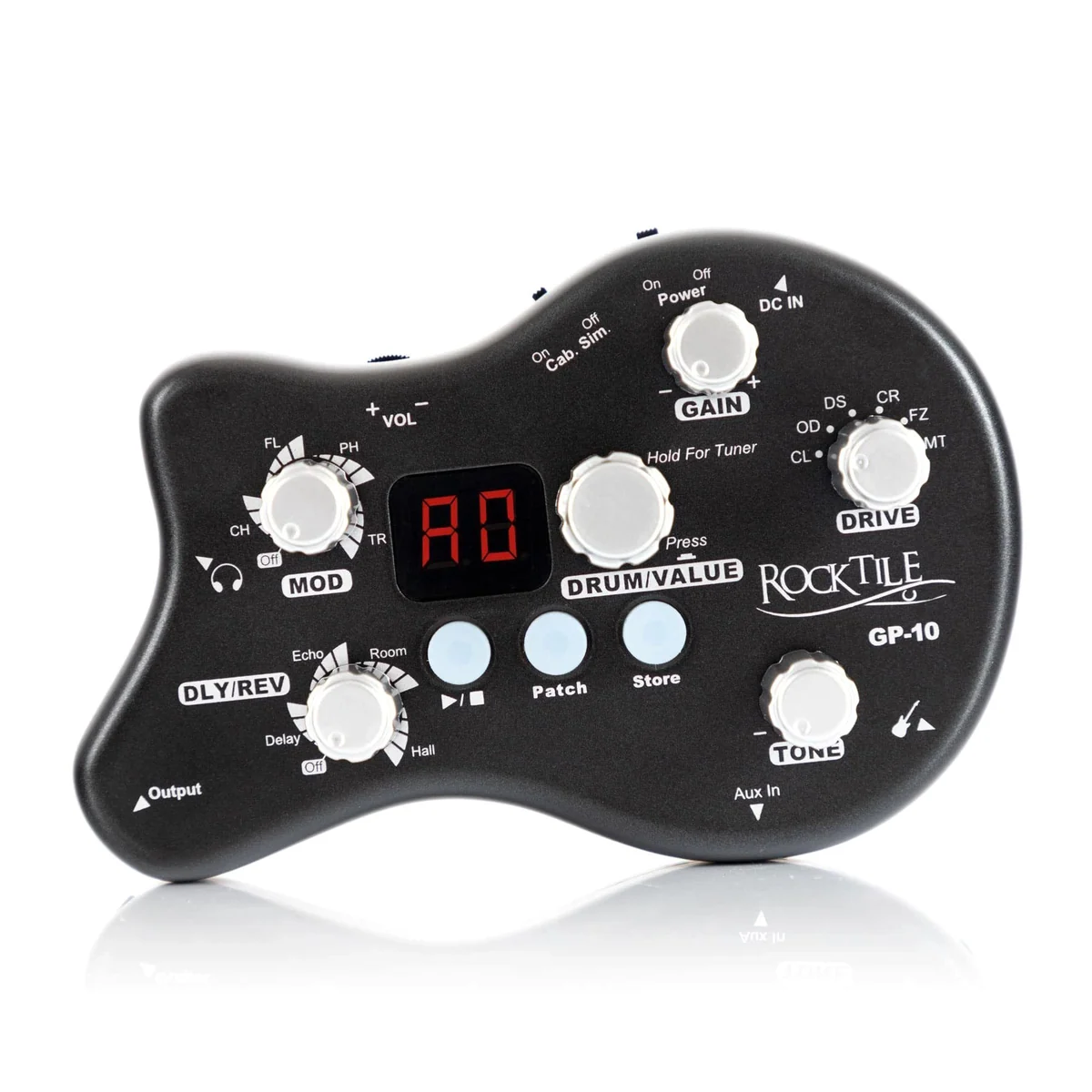 Rocktile GP-10 & BB-860A Gitarren Amp Set, vielseitig & tragbar — E-Gitarre spielen, Musik streamen, 60 W 2