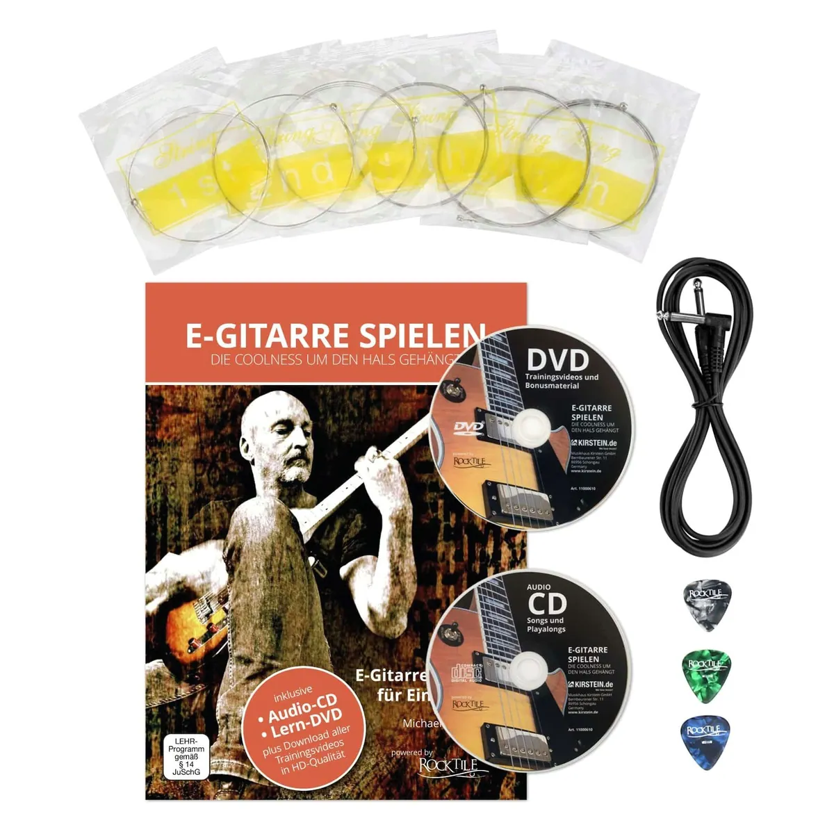 Rocktile E-Gitarre Pro ST60-BK, kraftvoller Verstärker, umfangreiches Zubehör 2