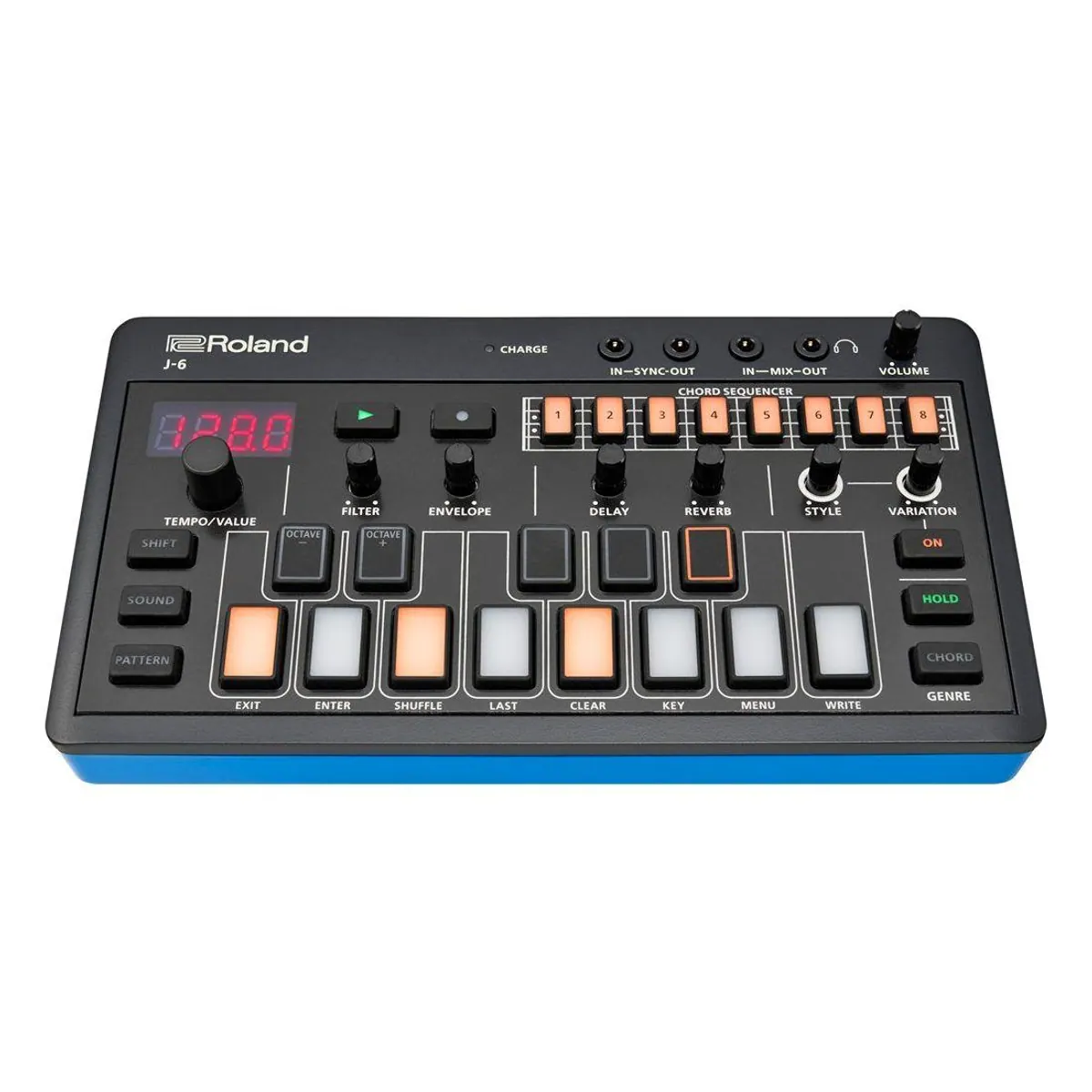 Roland Aira J-6 Chord Synthesizer, mobiler Akkord-Sequencer mit JUNO-60 Sounds