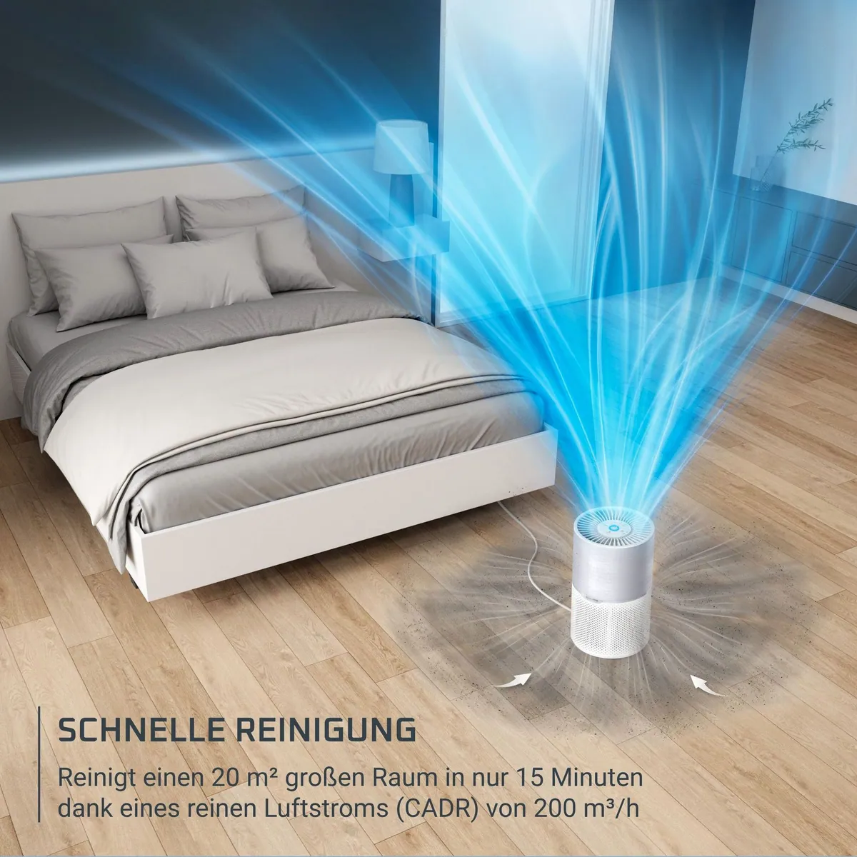Rowenta Pure Air Compact Luftreiniger, 3-in-1 HEPA Filtration, Echtzeit-Luftqualitätsanzeige 3