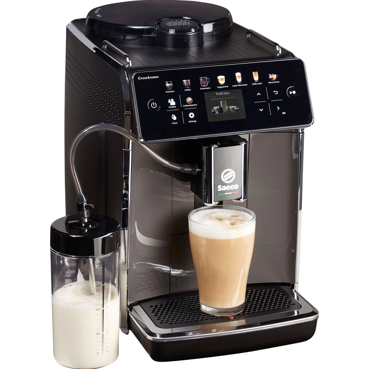 Saeco GranAroma SM6580/50 Kaffeevollautomat, 14 Kaffeespezialitäten, 4 Benutzerprofile — TFT Display 2