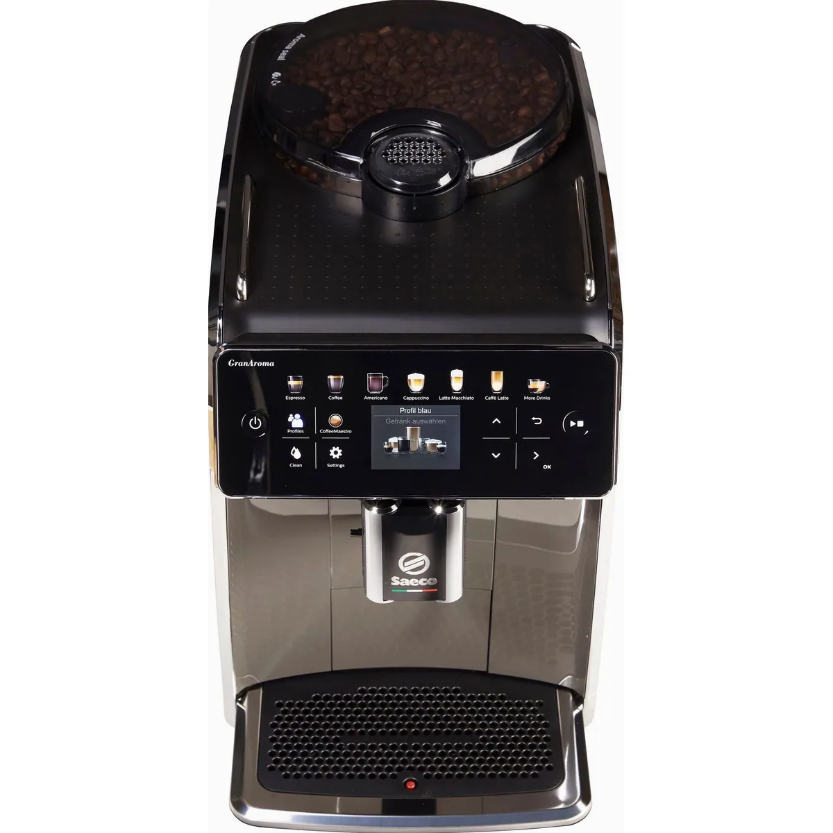 Saeco GranAroma SM6580/50 Kaffeevollautomat, 14 Kaffeespezialitäten, 4 Benutzerprofile — TFT Display 5