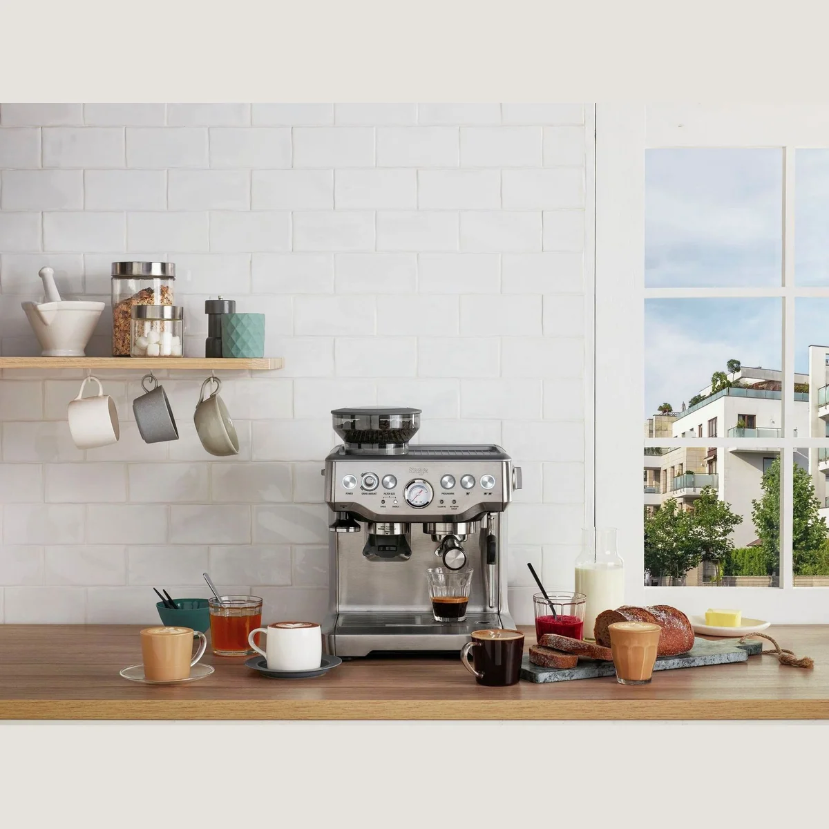 Sage The Barista Express SES875BSS2EEU1A, integriertes Kegelmahlwerk, PID-Regler, Dampfdüse 5