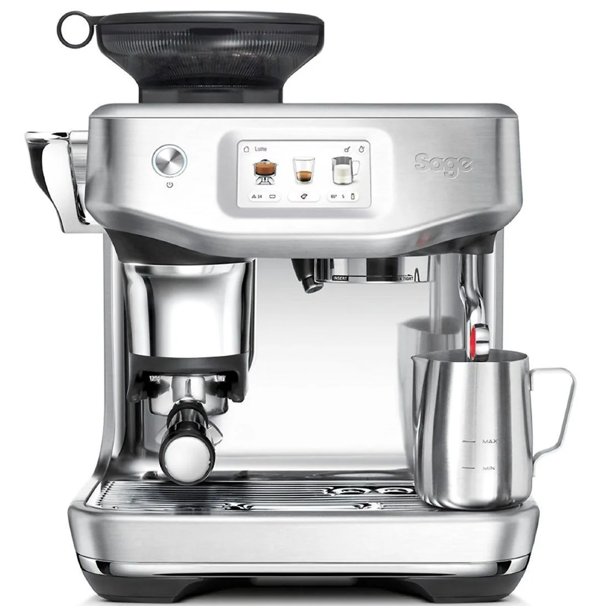 Sage Barista Touch Impress SES882BSS, schnelle Aufheizzeit, präzise Extraktion, Milchalternativeinstellungen