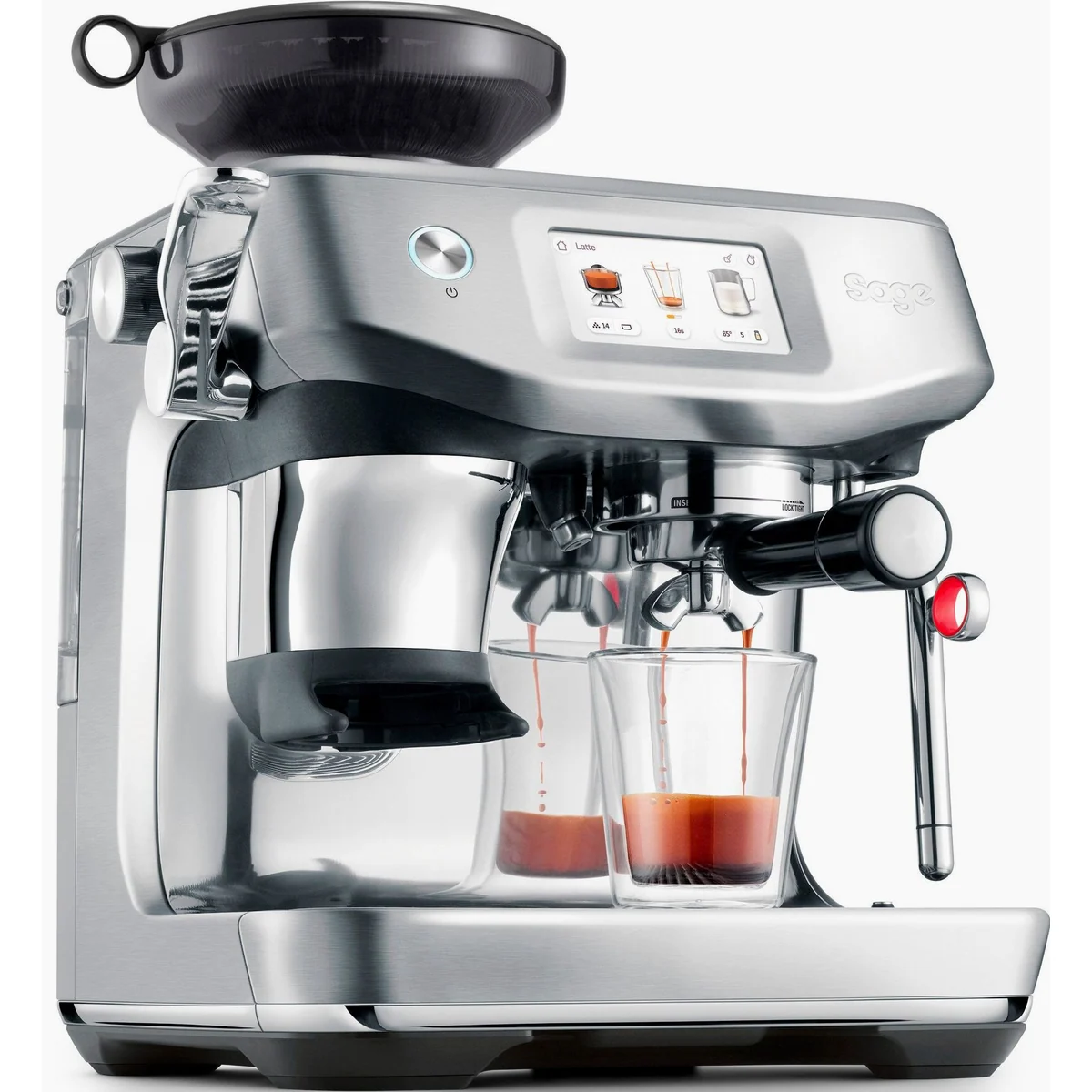 Sage Barista Touch Impress SES882BSS, schnelle Aufheizzeit, präzise Extraktion, Milchalternativeinstellungen 5