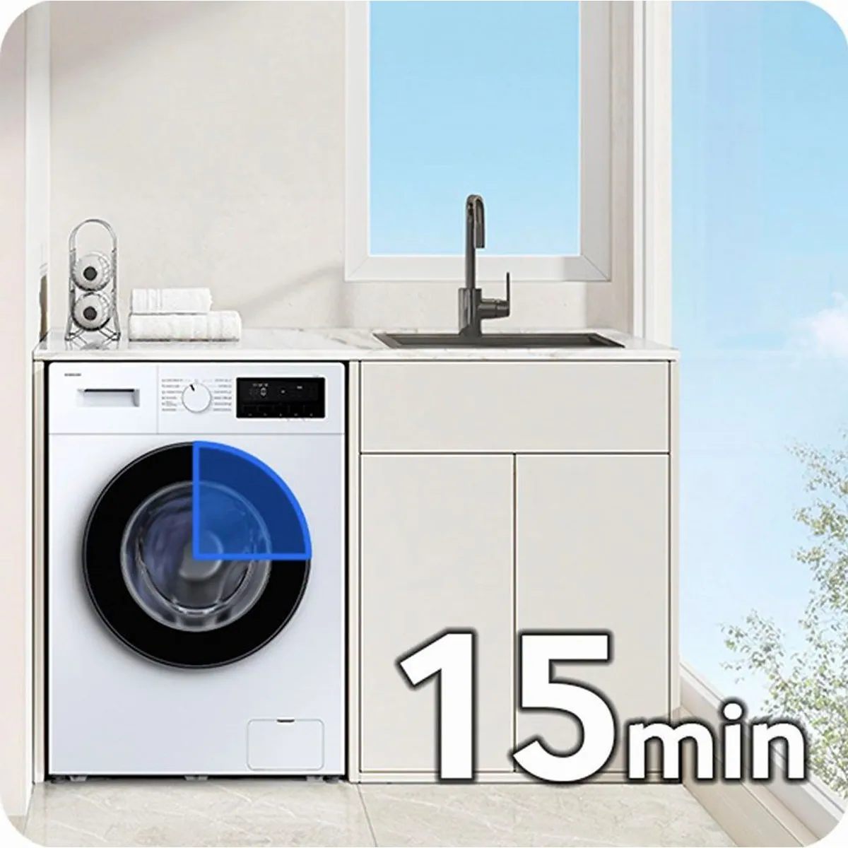 Samsung WW90FG3M05AW Waschmaschine, 9 kg Fassungsvermögen, 1400 U/min 5
