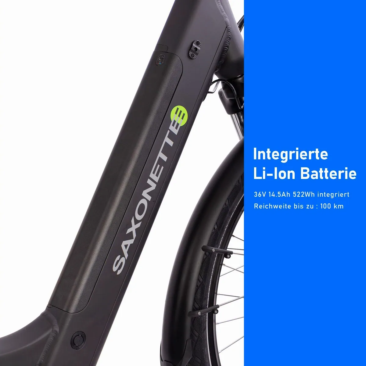 SAXONETTE Premium Sport E-Bike, 10 Gang, 522 Wh Akku, Mittelmotor — ideal für Trekking 5