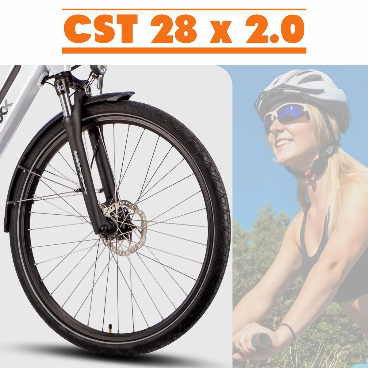 SAXXX DSW E-Bike Trekkingrad, 250W Mittelmotor, 418Wh Akku, 9-Gang Shimano 5