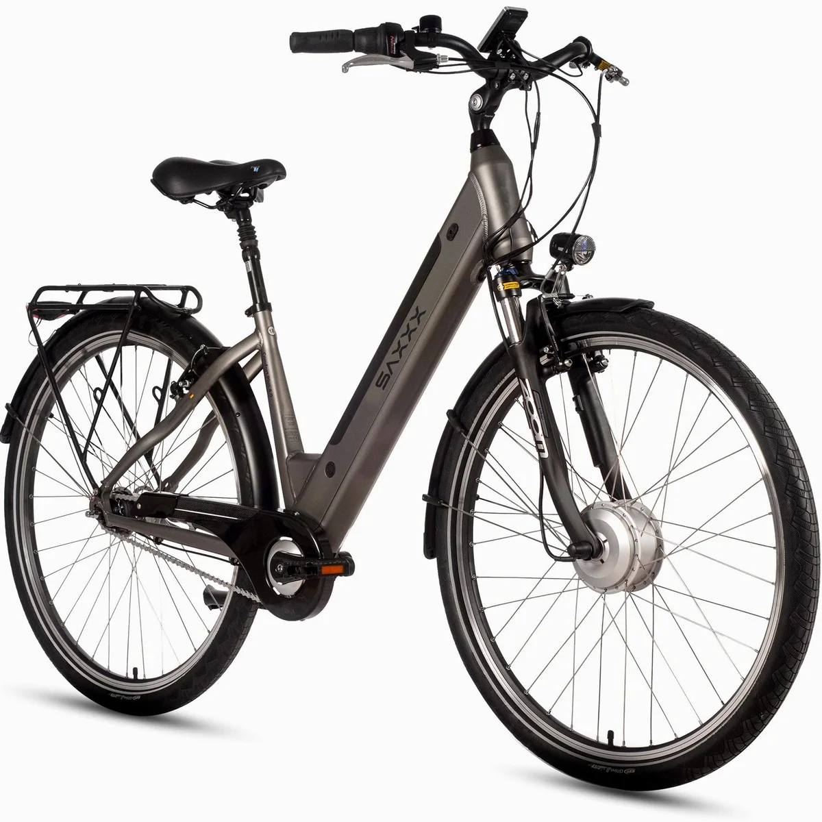 SAXXX E-Bike Cityrad 28'', Komfort, 418Wh, 100km, 7-Gang Shimano Nexus