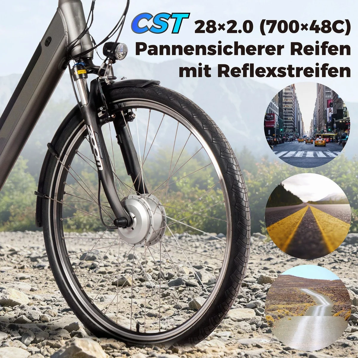 SAXXX E-Bike Cityrad 28'', Komfort, 418Wh, 100km, 7-Gang Shimano Nexus 2