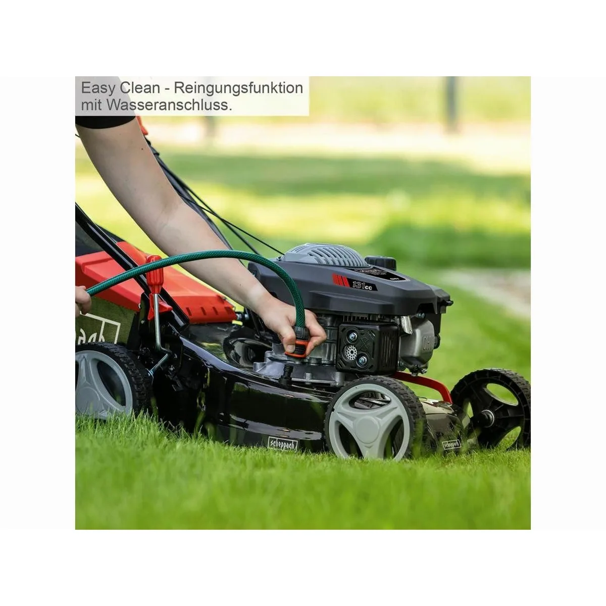 Scheppach RM420 Benzinrasenmäher, 3-in-1 Funktion, 42 cm Schnittbreite, 3,3 PS 4