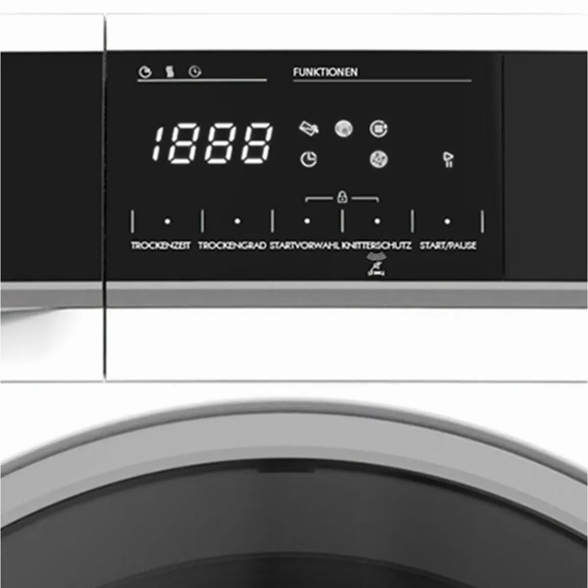 Sharp KD-HHH8S8GW3-DE Wärmepumpentrockner, 8 kg Fassungsvermögen, Knitterschutzfunktion 3