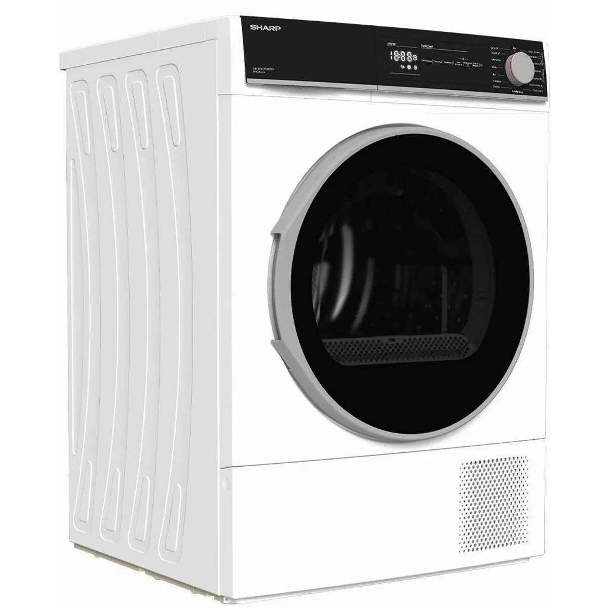 Sharp KD-NHH9S8GW3-DE Wärmepumpentrockner, 9 kg Fassungsvermögen, LED-Display, Knitterschutzfunktion